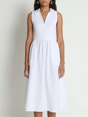 Nation LA Jessica Midi Dress in White